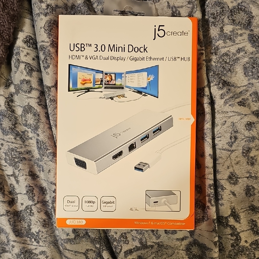J5 Create USB 3.0 Mini Dock - Silver